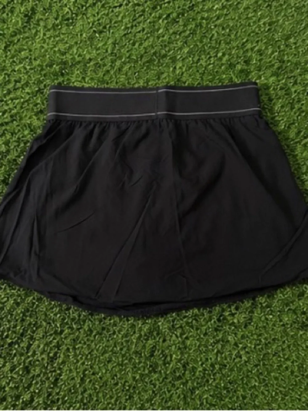 ALO Yoga Black Circle Skirt with Logo Waistband